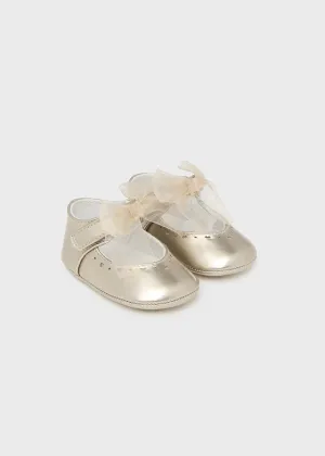 Champagne Bow Mary Jane Shoes