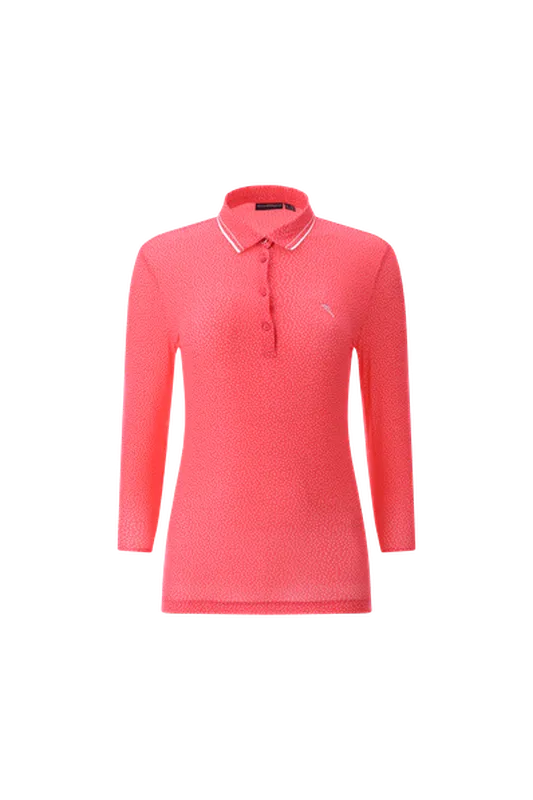 Chervò Attilia 3/4 Sleeve  Polo - Pink Print