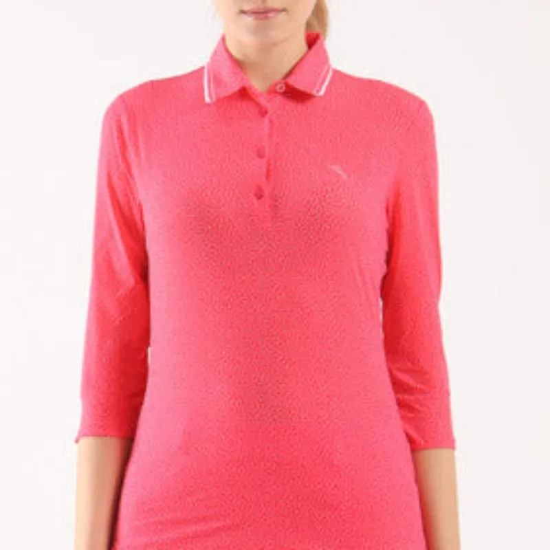 Chervò Attilia 3/4 Sleeve  Polo - Pink Print