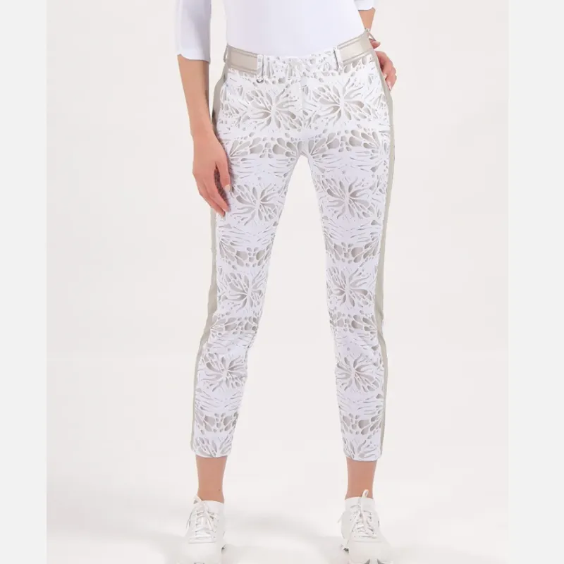 Chervò Silius Pant - White/Taupe Print