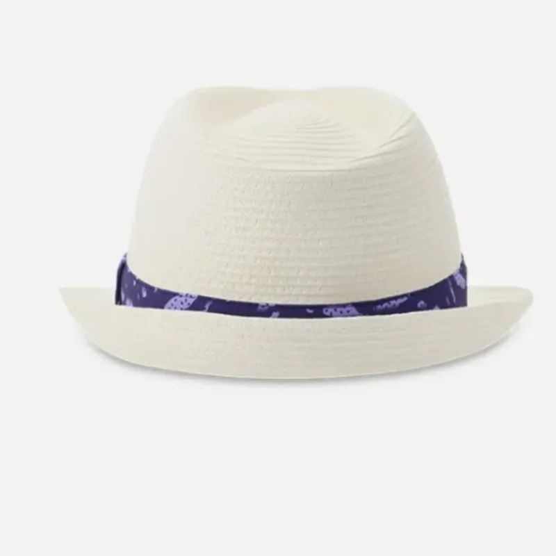 Chervò Wanitas Hat - White/Purple Band