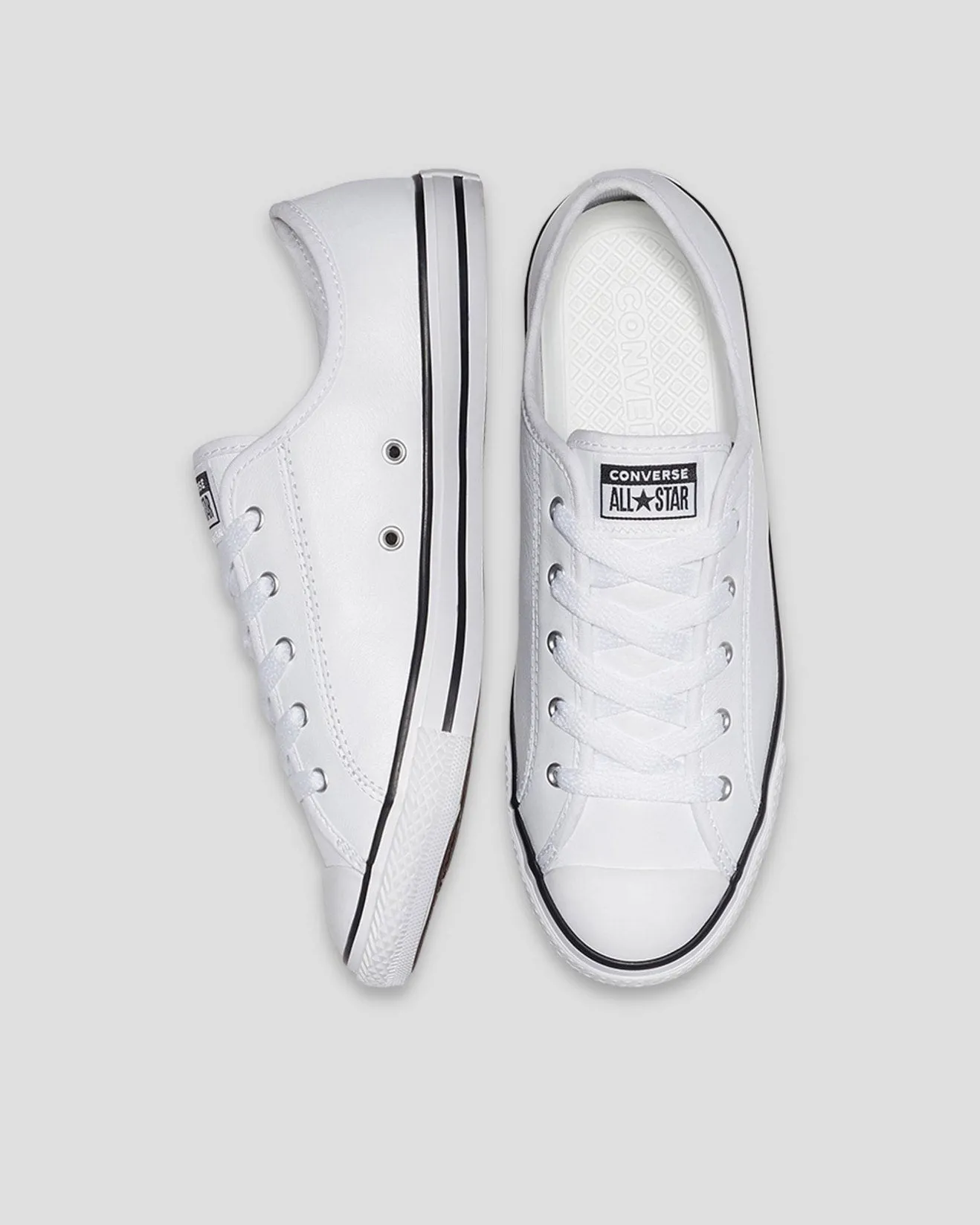 CONVERSE Chuck Taylor All Star Womens Leather Dainty Shoe - White