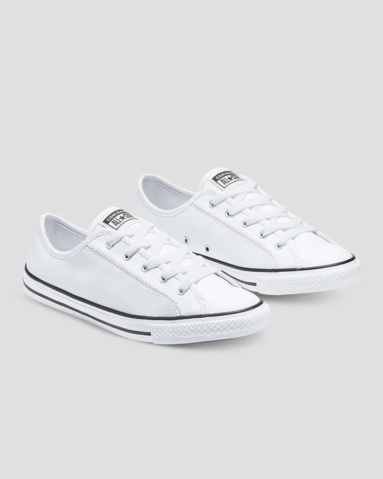 CONVERSE Chuck Taylor All Star Womens Leather Dainty Shoe - White