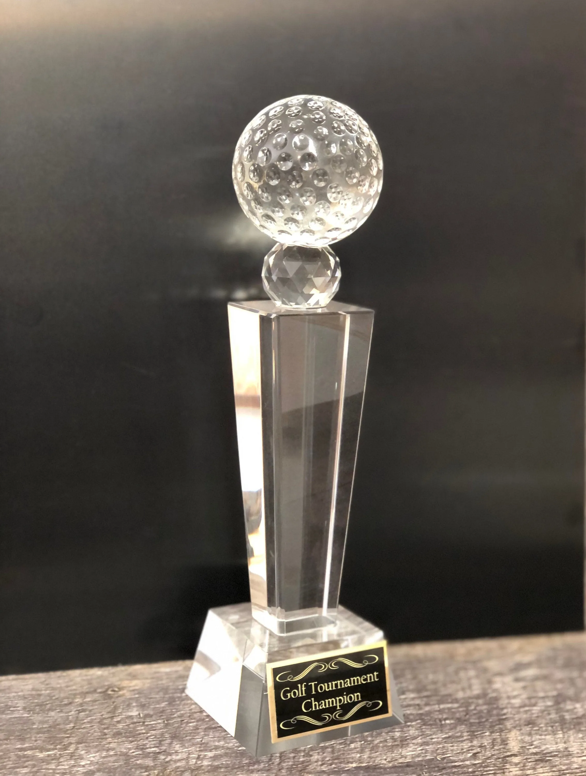 CRYSTAL Golf Trophy Cup Tournament Trophy With Satin Lined Gift Box Hole In One Award Charity Event Winner Cup Under Par Guy's Weekend