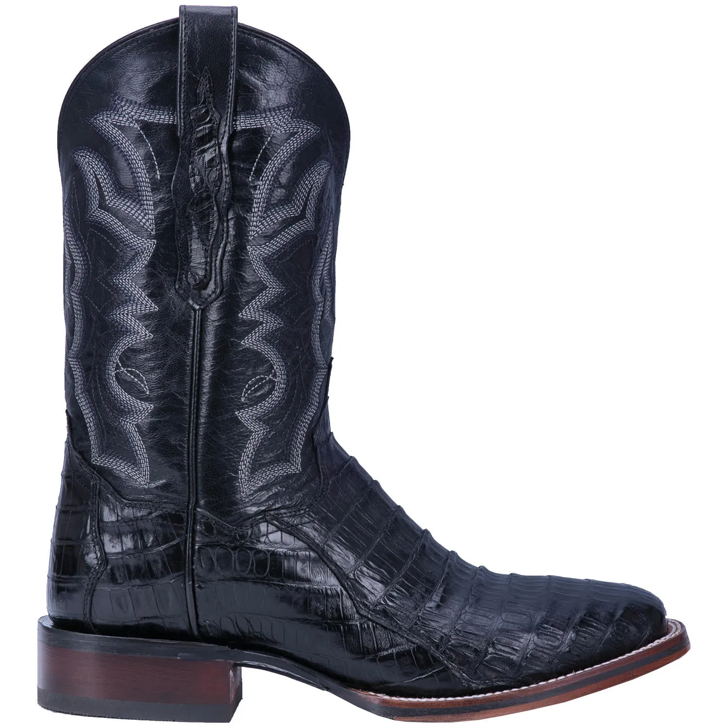 Dan Post DP4805 11" Kingsly Black Caiman Wide Square Toe (SHOP IN-STORE TOO)