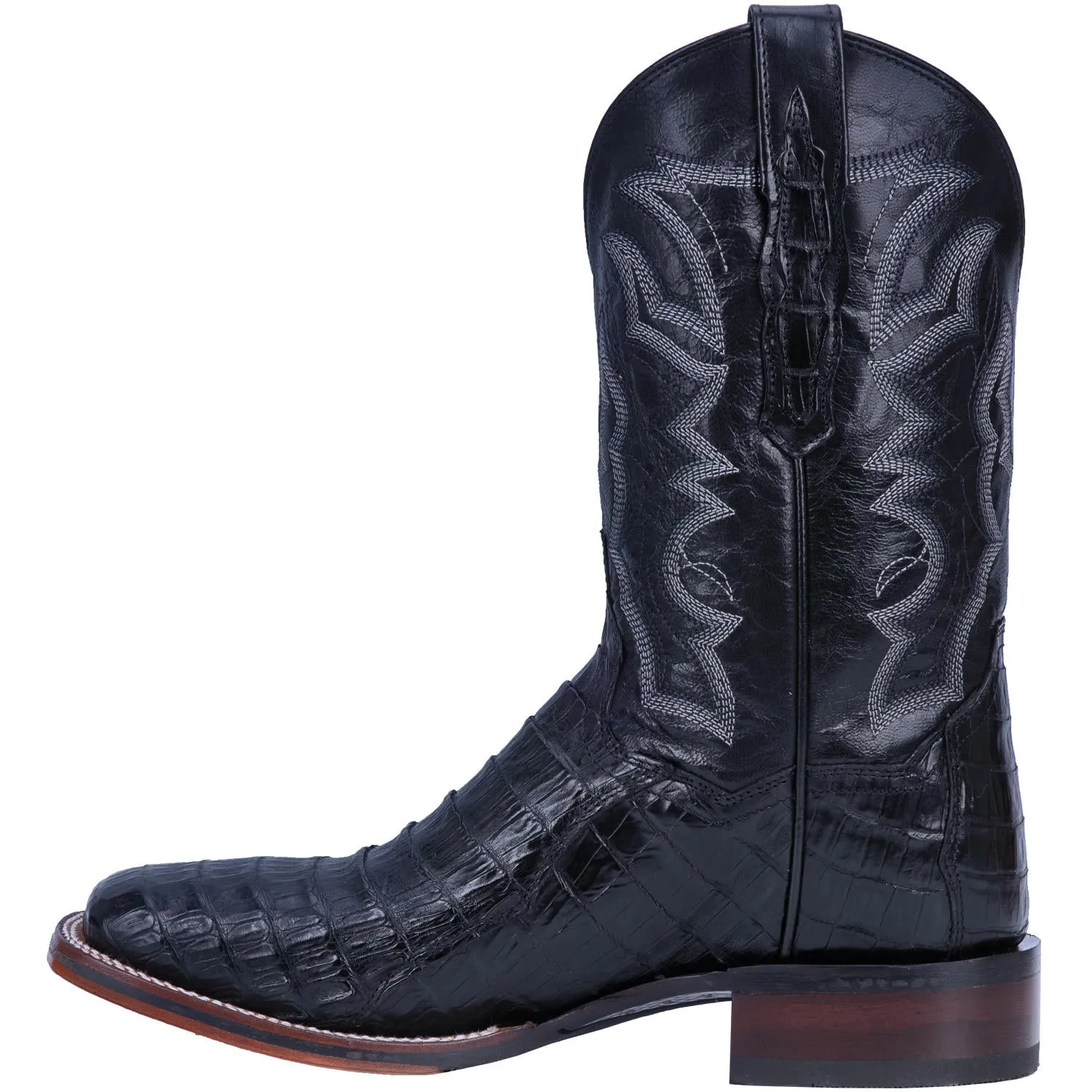 Dan Post DP4805 11" Kingsly Black Caiman Wide Square Toe (SHOP IN-STORE TOO)