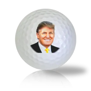 Donald Trump President in a Gold Tie Golf Balls