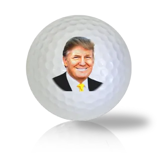 Donald Trump President in a Gold Tie Golf Balls