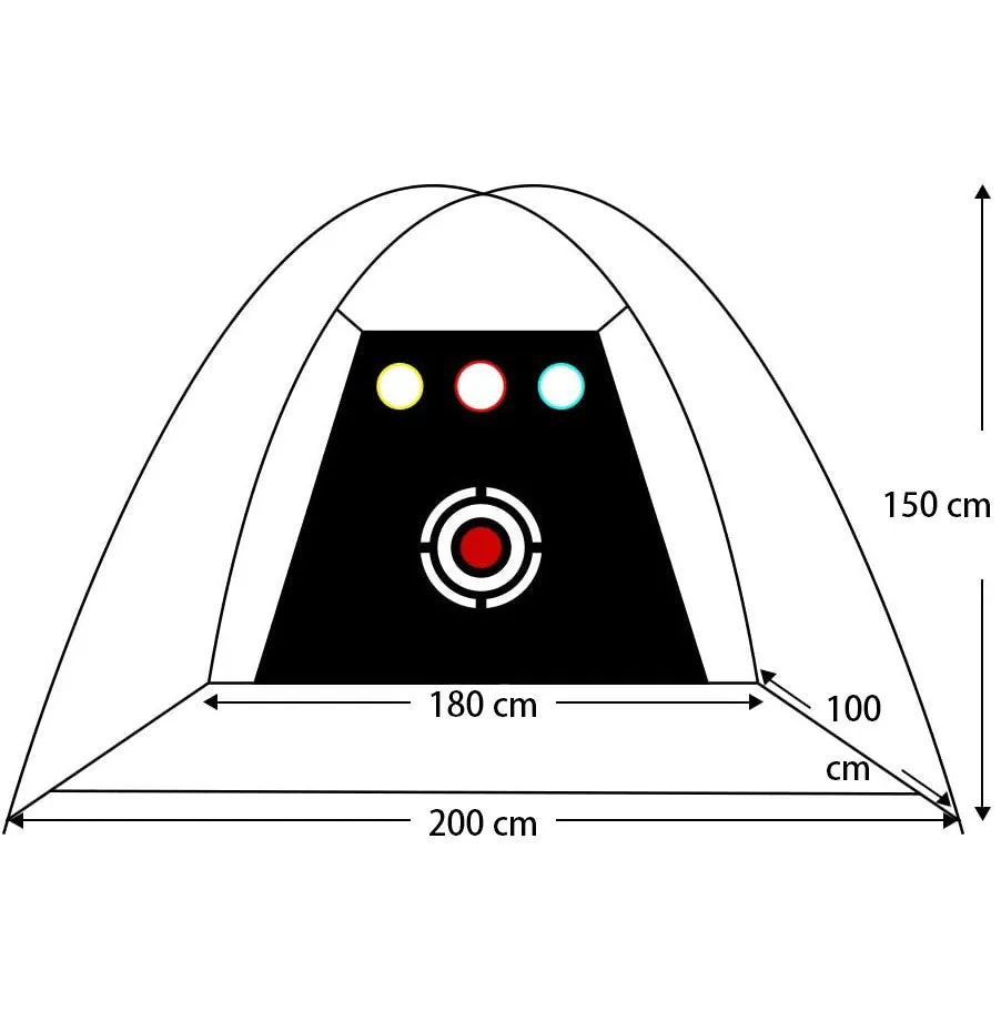 Foldable Golf Hitting Net Sets with Chipping Target Pockets-200cm