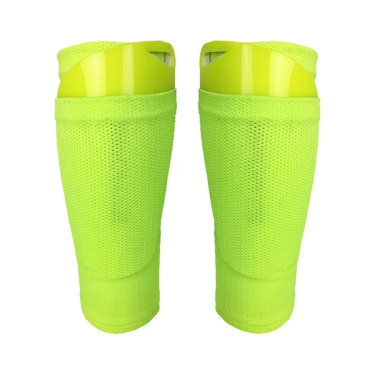 Football Shin Pads   Socks Sports Protective Equipment, Color: Fluorescent Green (M)