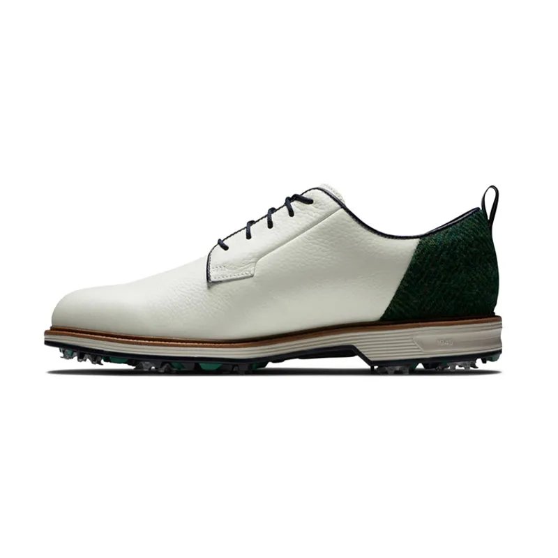 FOOTJOY Harris Tweed Field Men's Spiked Shoes (White/Green)