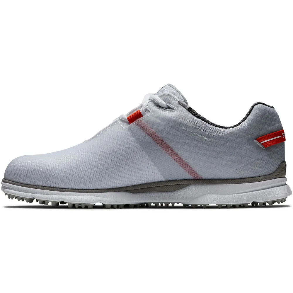 FootJoy Pro SL Sport Spikeless Waterproof Shoes - White/Grey/Orange