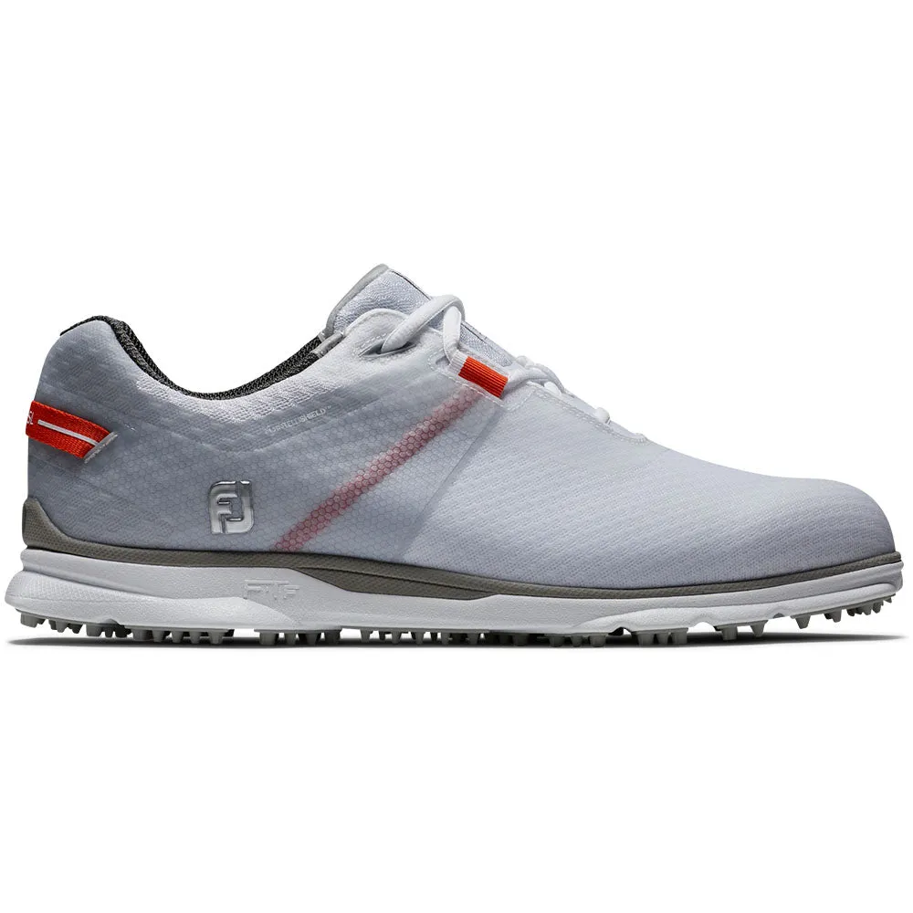 FootJoy Pro SL Sport Spikeless Waterproof Shoes - White/Grey/Orange