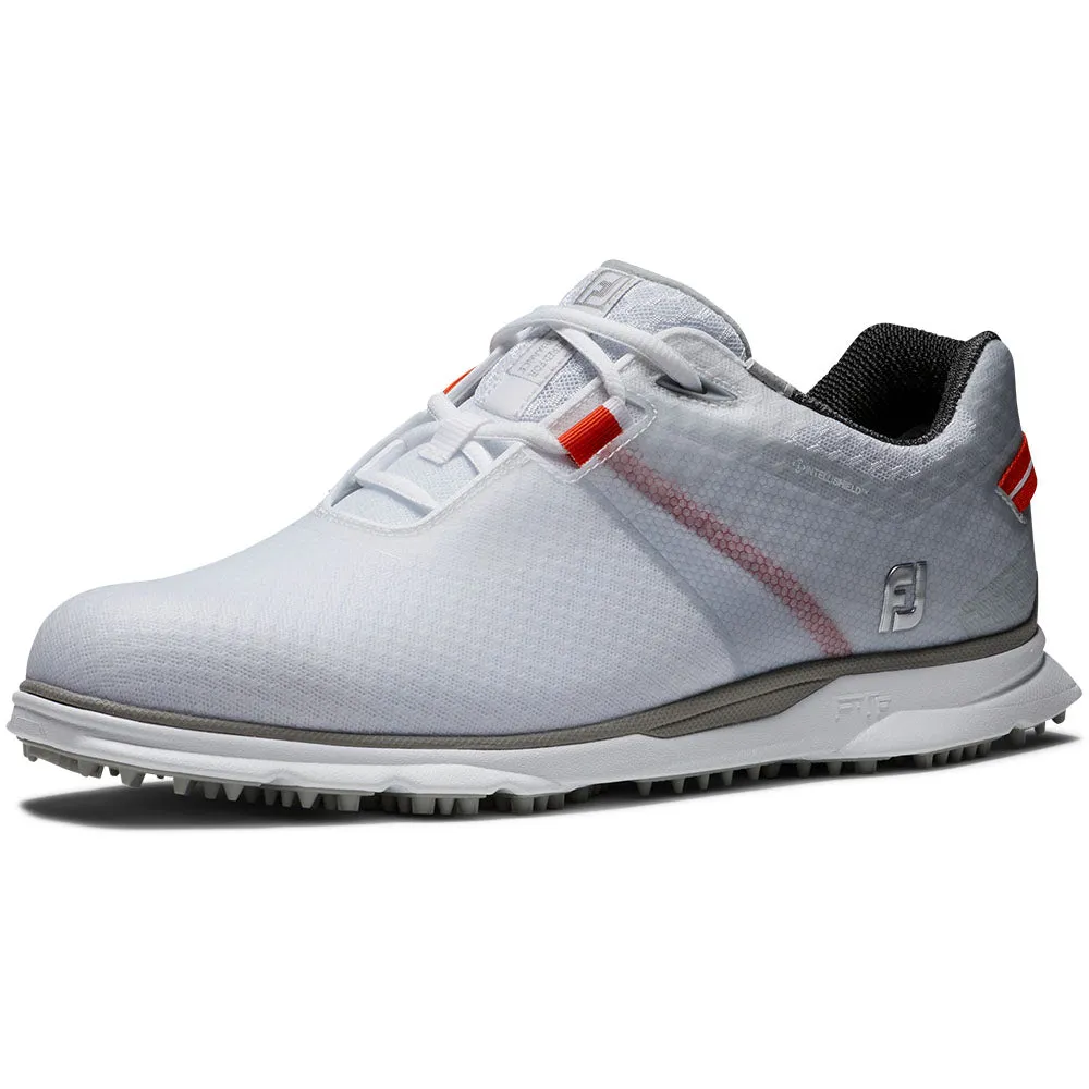 FootJoy Pro SL Sport Spikeless Waterproof Shoes - White/Grey/Orange