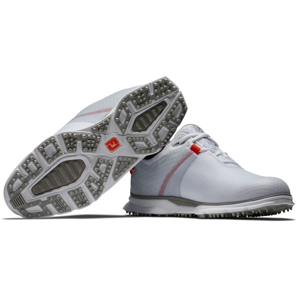 FootJoy Pro SL Sport Spikeless Waterproof Shoes - White/Grey/Orange