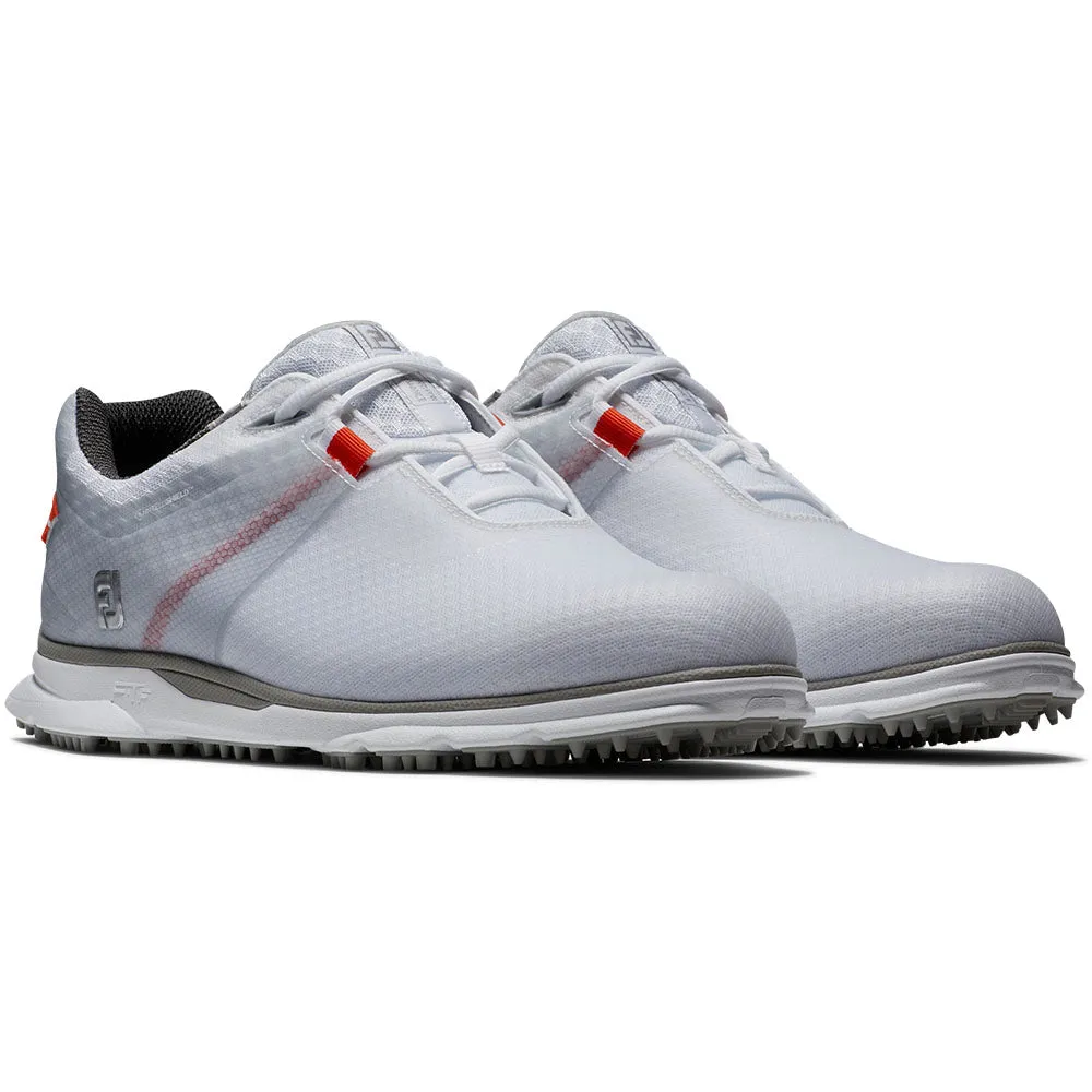 FootJoy Pro SL Sport Spikeless Waterproof Shoes - White/Grey/Orange