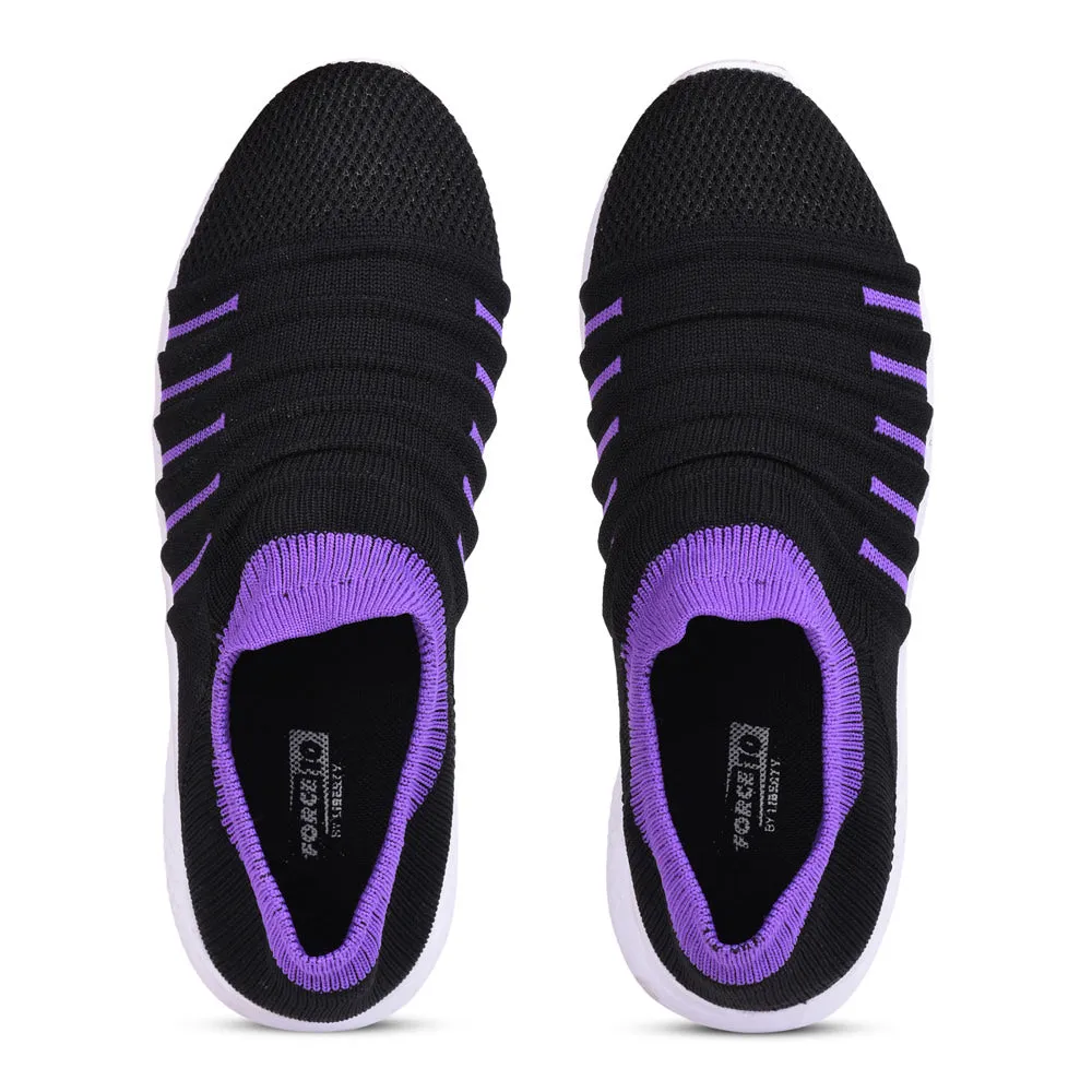 Force 10 Women Purple Sports Non Lacing Walking Shoes (BING  )