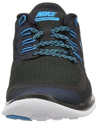 Free 5.0 Black/Blue Lagoon/Dk Elctrc Bl Running Shoe 11.5 US