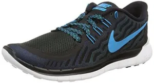 Free 5.0 Black/Blue Lagoon/Dk Elctrc Bl Running Shoe 11.5 US