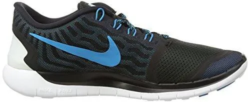 Free 5.0 Black/Blue Lagoon/Dk Elctrc Bl Running Shoe 11.5 US