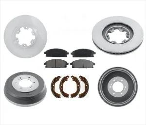 Front & Rear Rotors Ceramic Pads & Drums For 1999-2001 Nissan Pathfinder 6pc Kit