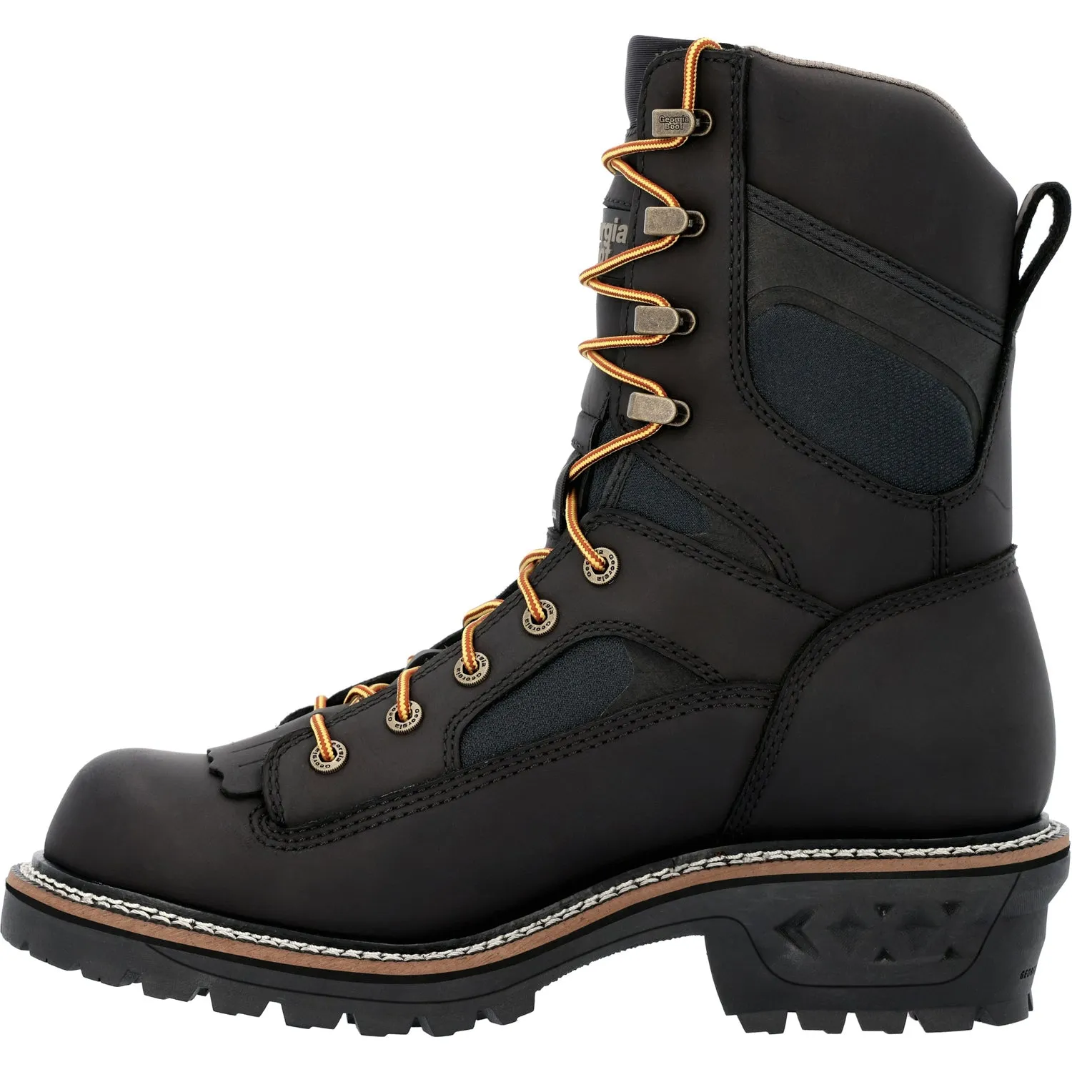 Georgia Mens LTX Logger WP Black Leather Work Boots