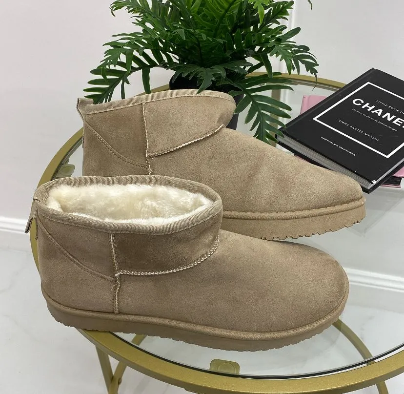 Ginevra - Stivaletto Eskimo Boots Comodo Beige