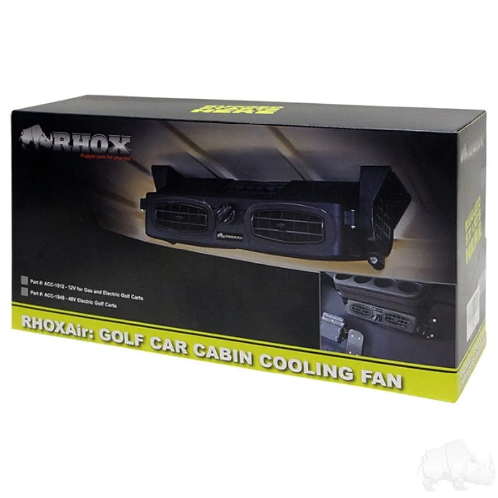 Golf Cart Cabin Cooling Fan (12V / 48V) | RHOXAir