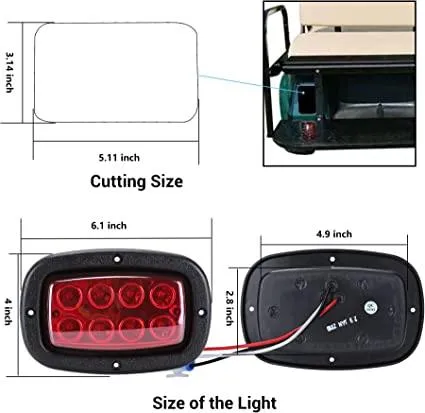 Golf Cart Light Kit for Yamaha G14 G16 G19 G22 - 10L0L