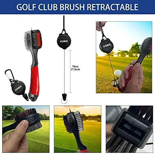 Golf Cleaning Tools with Microfiber Towel and Divot Tool Set