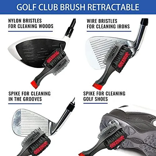 Golf Cleaning Tools with Microfiber Towel and Divot Tool Set