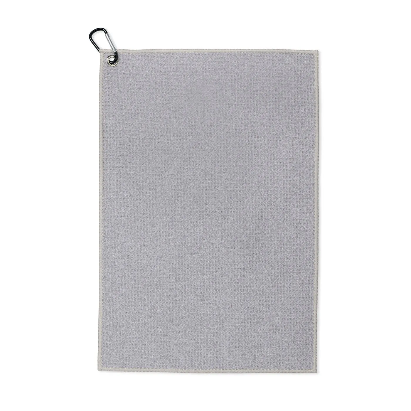 Golf Links Waffle Weave Custom Towels, Light Gray