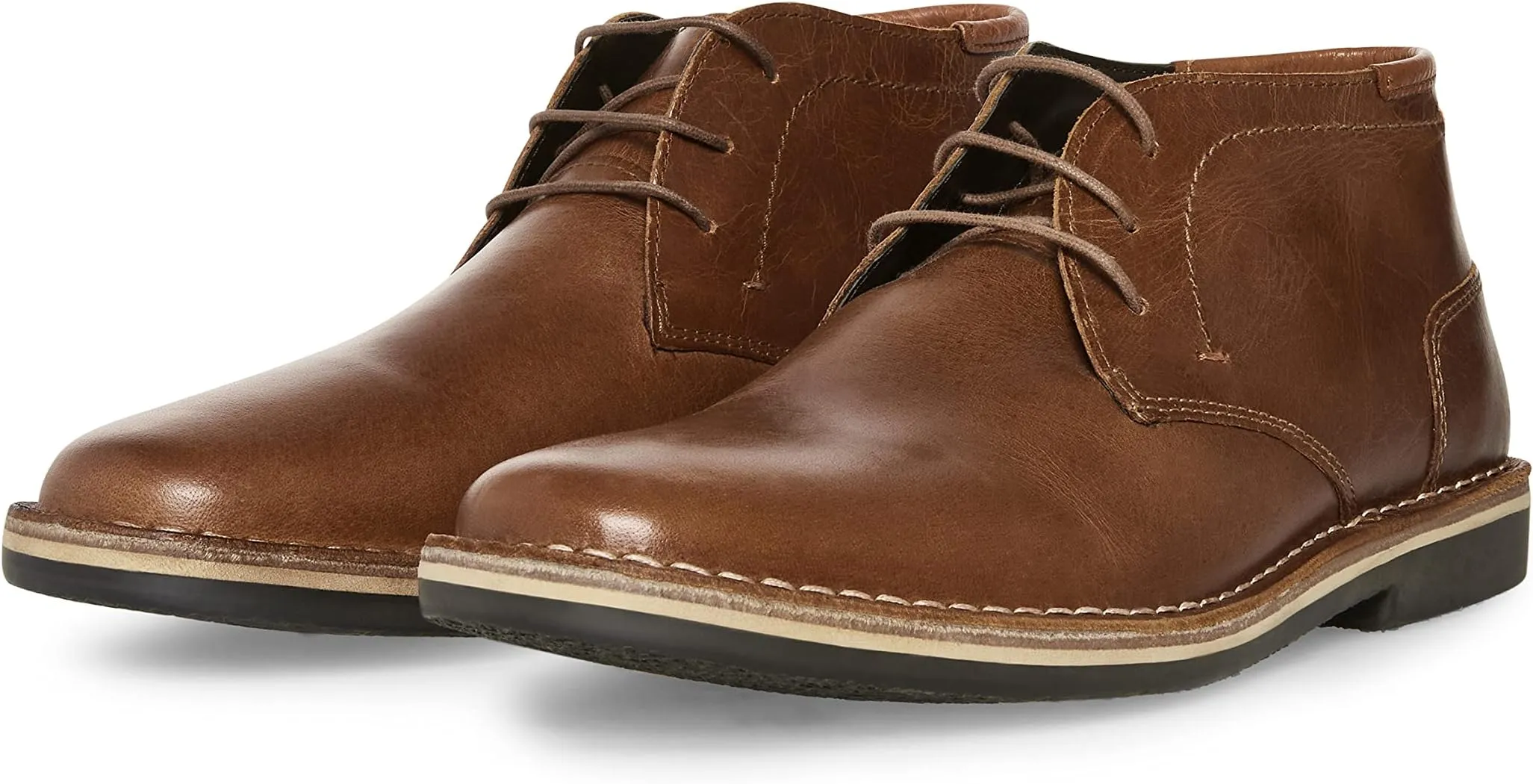 Harken Steve Madden Boots in Cognac Leather