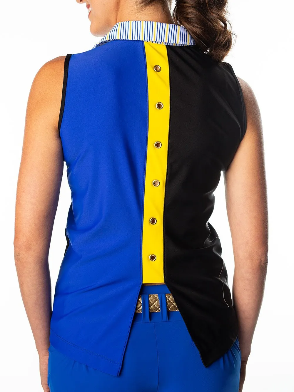 Hensley Portrait Black/Blue Top - FINAL SALE