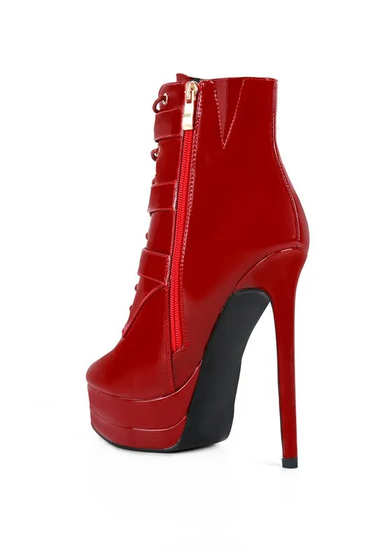 High Heeled Patent PU Stiletto Boot