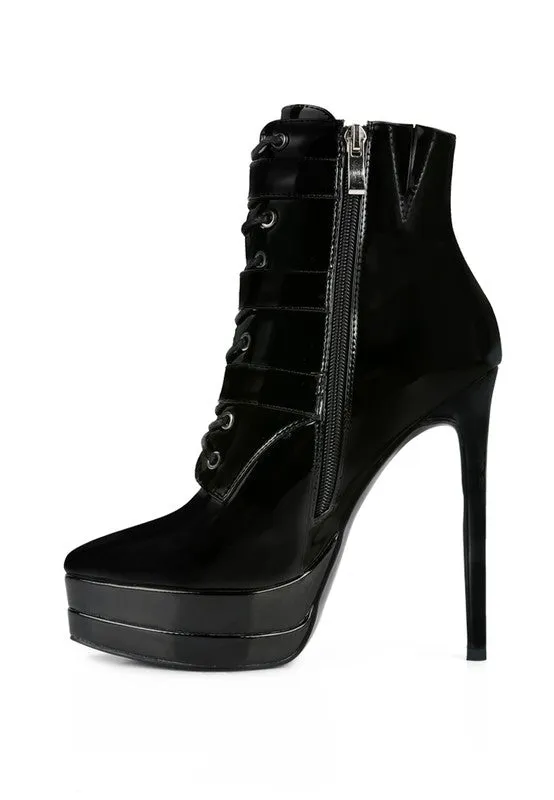 High Heeled Patent PU Stiletto Boot