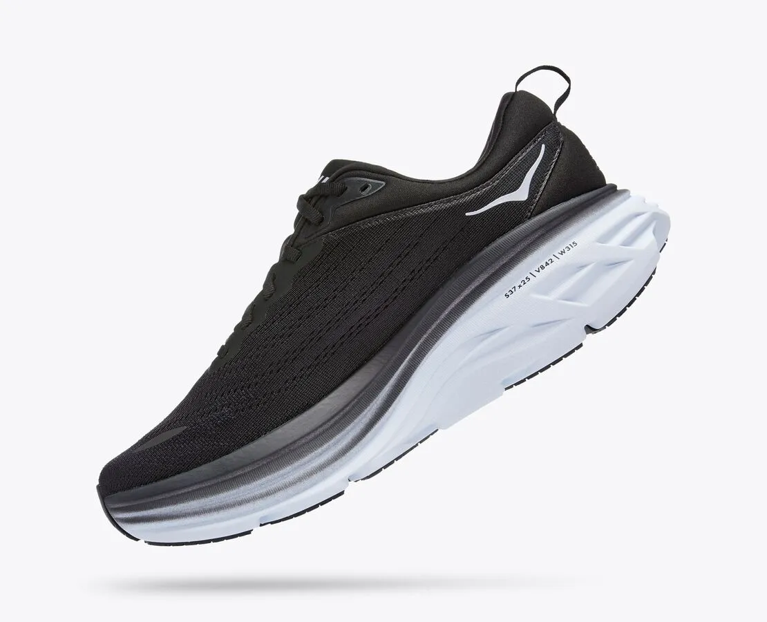 Hoka Bondi 8 Black White Men's