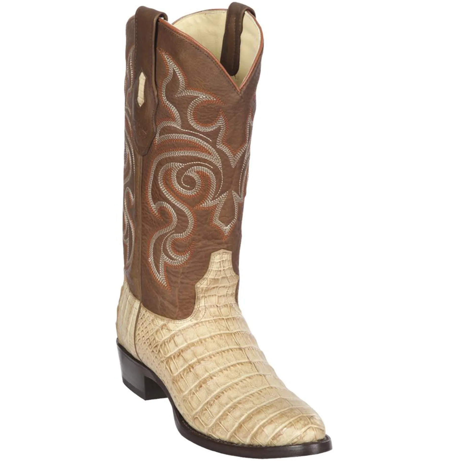 Honey Caiman Belly R-Toe Cowboy Boots