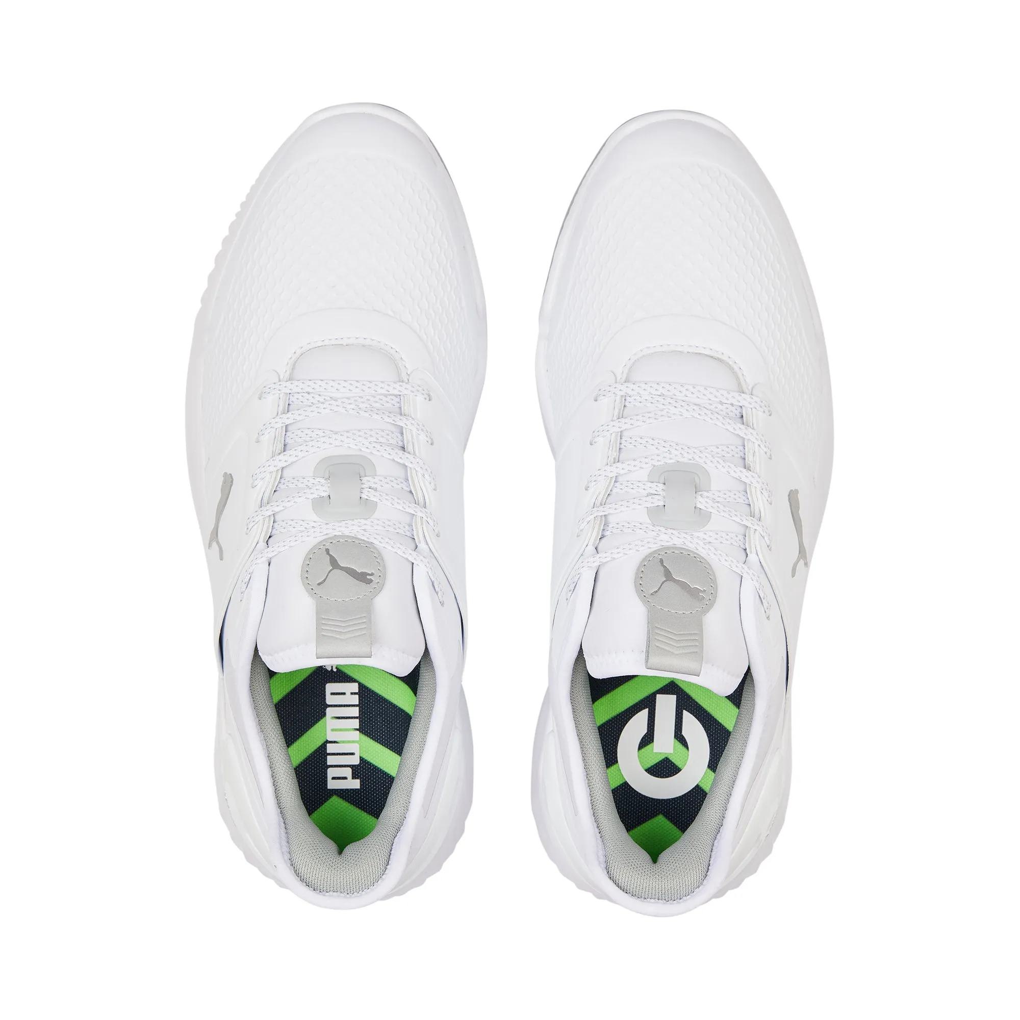 IGNITE ELEVATE Wide Spikeless Golf Shoes | Puma White / Puma Silver