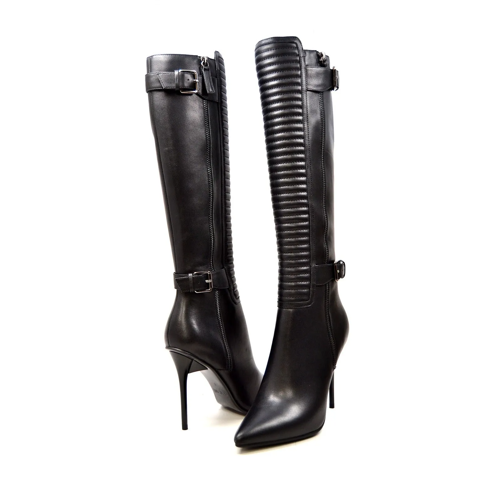 Jennifer Leather Extra Slim Dress Boots