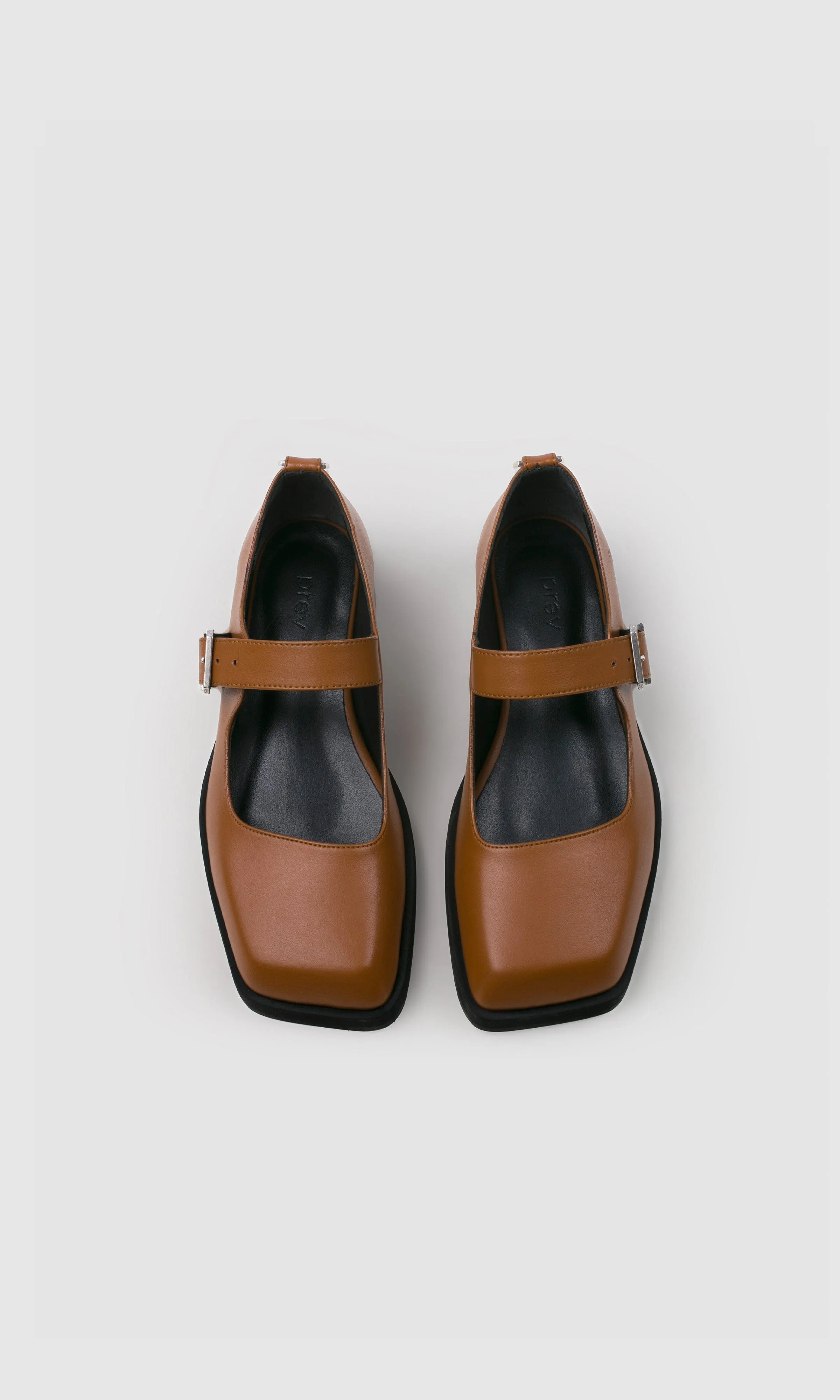 Jenny Apple Leather Square Toe Mary Janes | Ginger