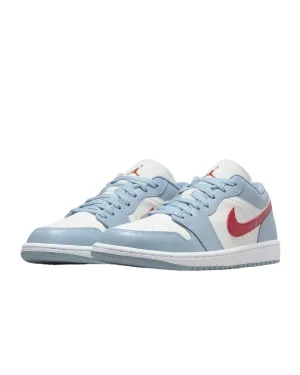 Jordan scarpa sneakers da donna Air Jordan 1 Low DC0774-164 blu grigio-bianco-rosso