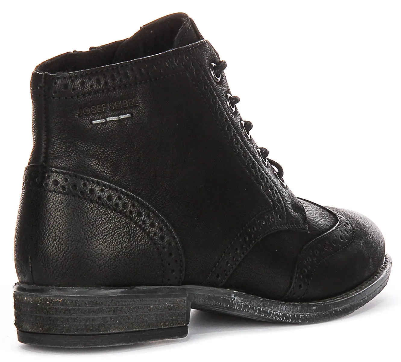 Josef Seibel Sienna 75 Brogue Boots In Black For Women