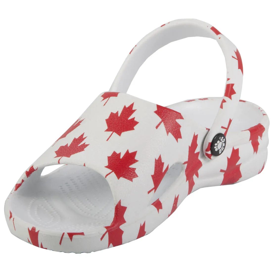 Kids' Slides - Canada (White/Red)