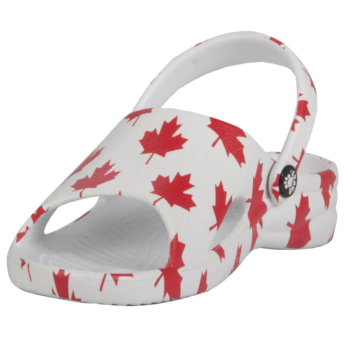 Kids' Slides - Canada (White/Red)