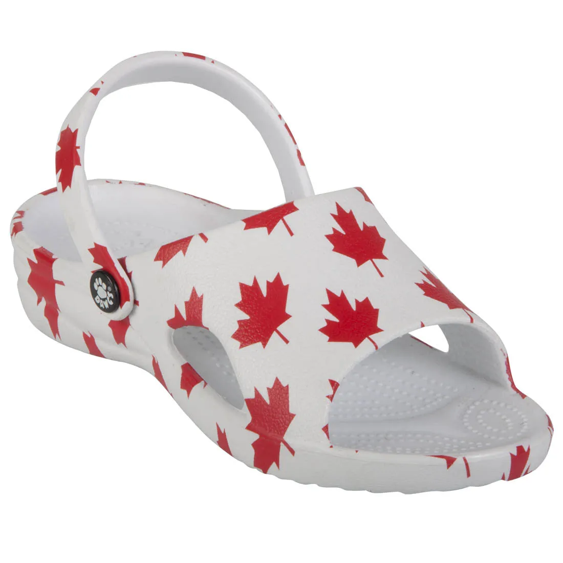 Kids' Slides - Canada (White/Red)