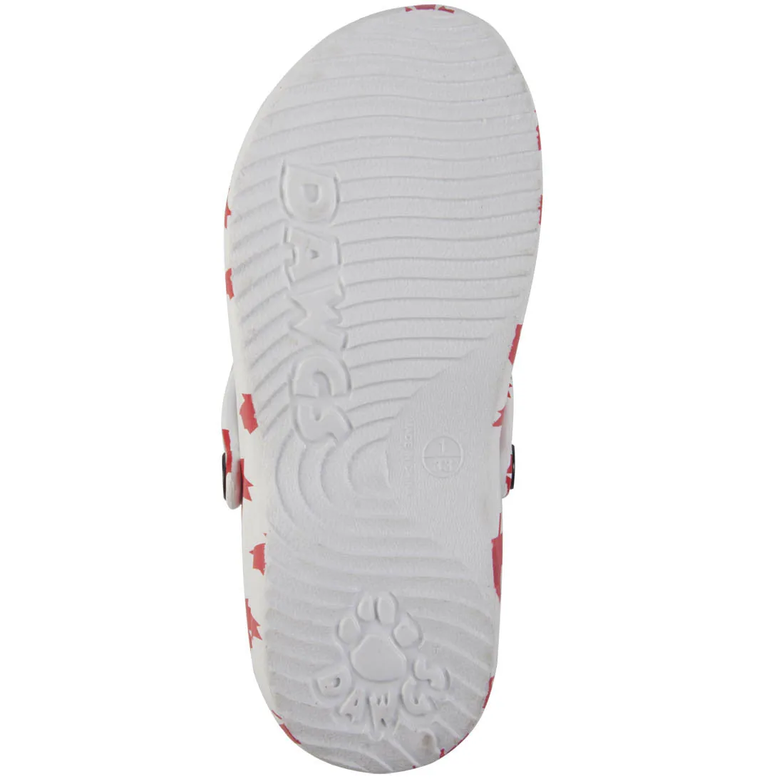 Kids' Slides - Canada (White/Red)