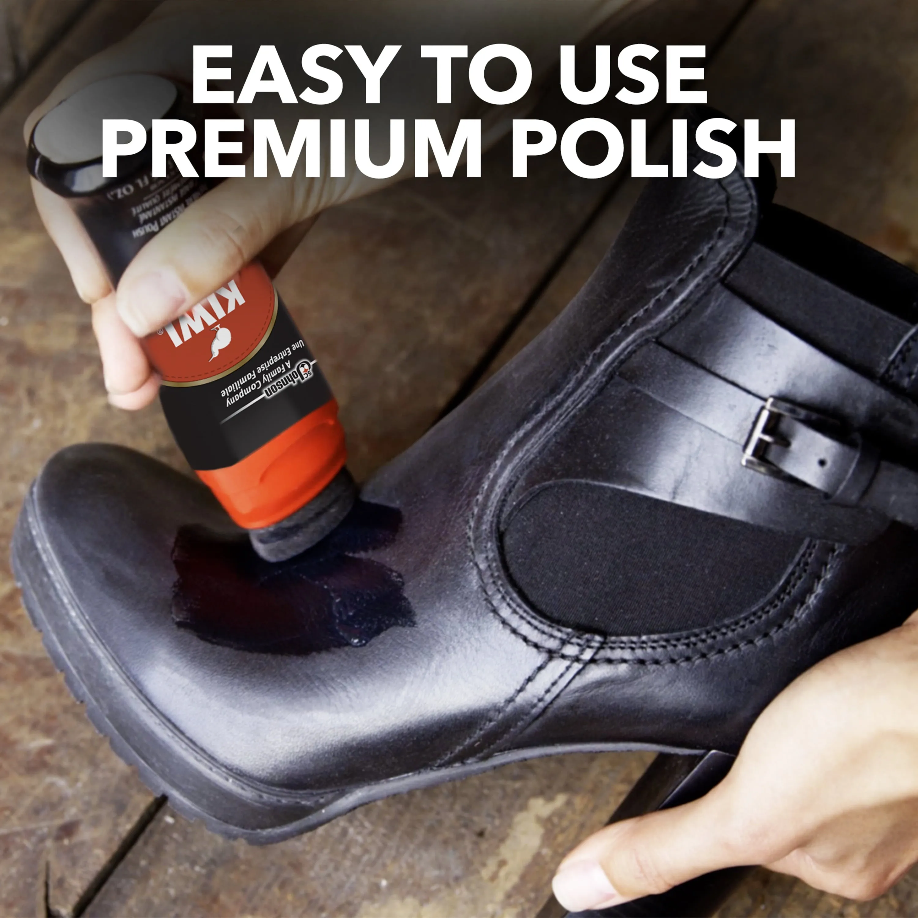 KIWI Instant Shine & Protect Liquid Shoe Polish, 2.5 Fl Oz (Pack of 1), Brown