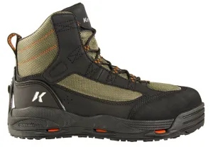 Korkers Mens Olive/Black Greenback Wading Boots with Kling-On & Studded Kling-On Soles