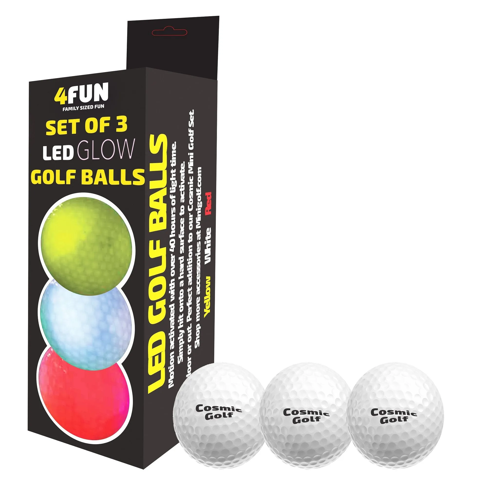 LED Glow In The Dark Golf Balls